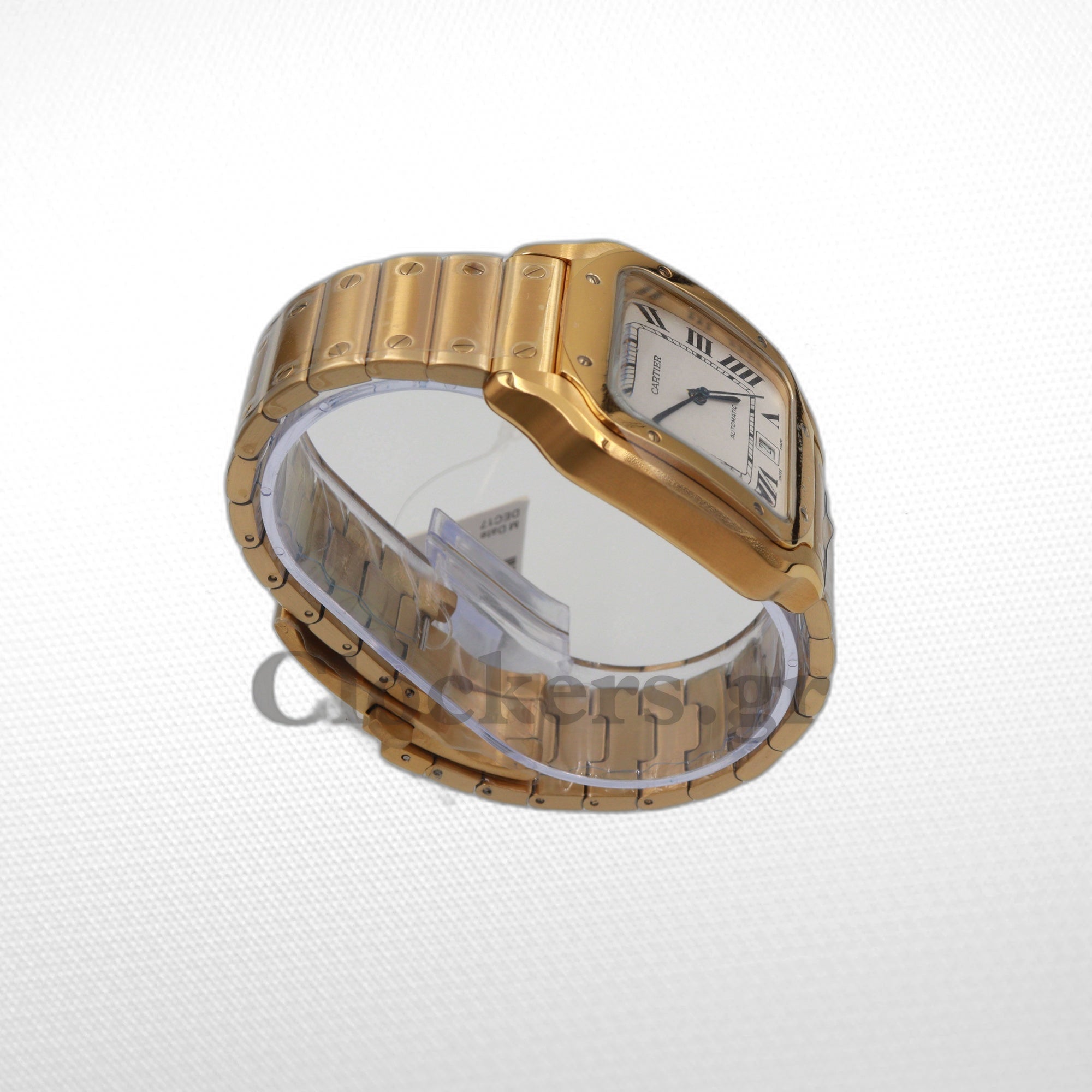 SANT0S DE CARTIER WATCH LARGE MODEL, AUTOMATIC,  GOLD,  INTERCHANGEABLE