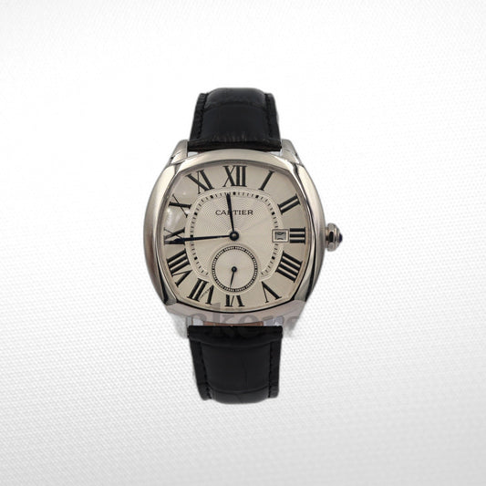 CARTIER DRIVE AUTOMATIC SILVERED FLINQUE DIAL MEN'S WATCH 41MM