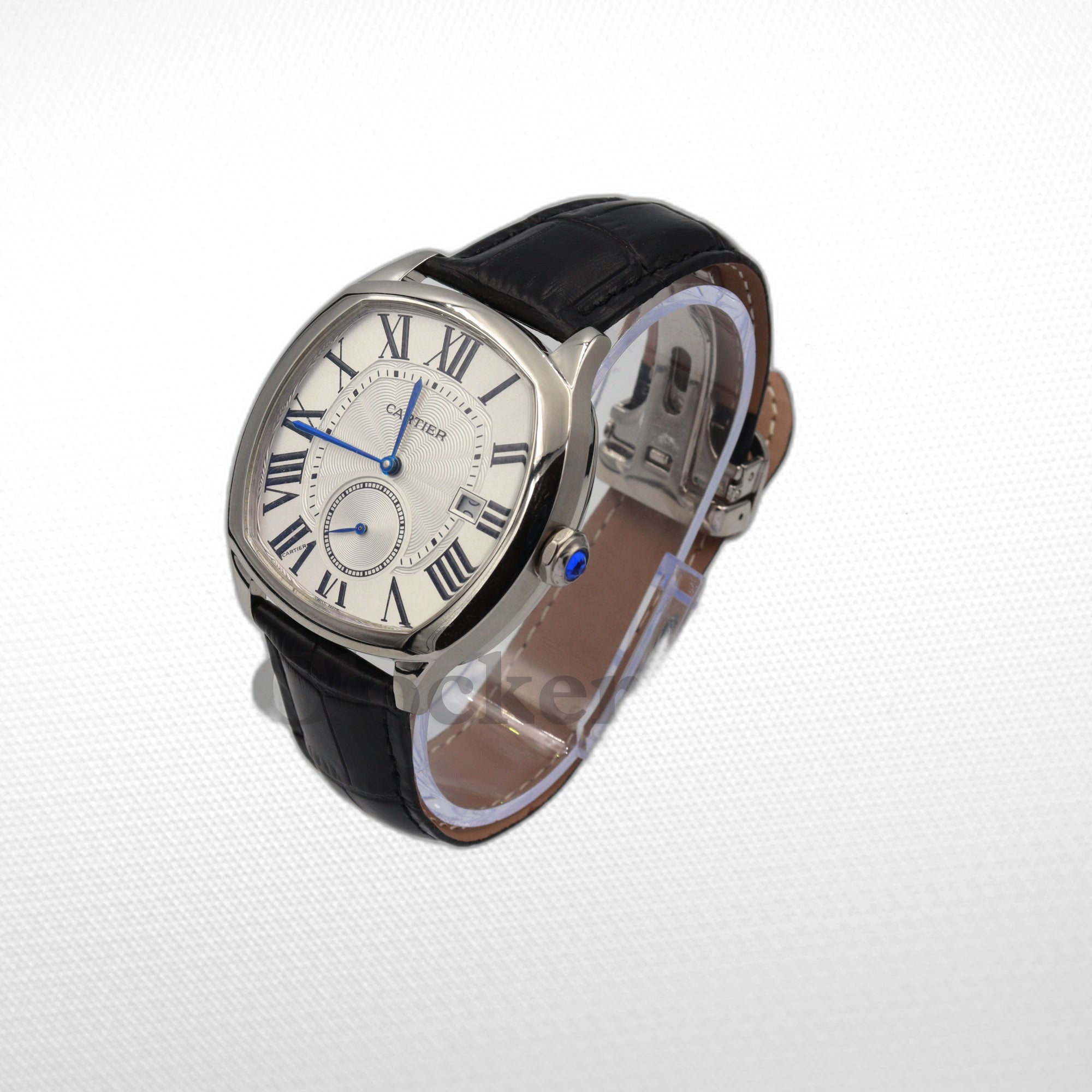 CARTIER DRIVE AUTOMATIC SILVERED FLINQUE DIAL MEN'S WATCH 41MM