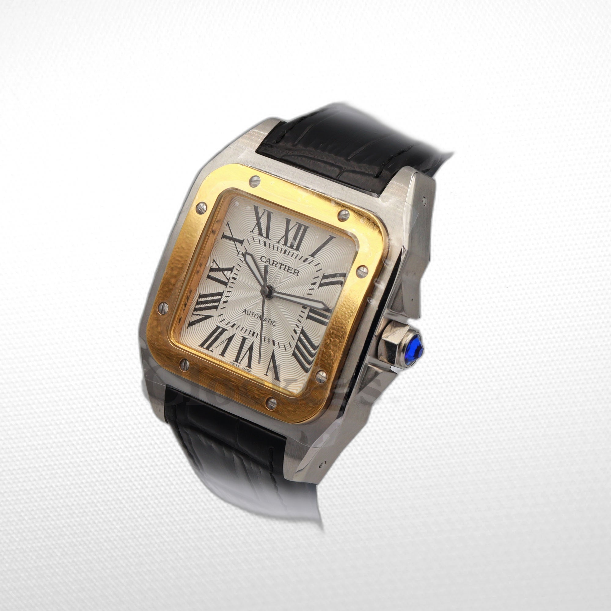 SANT0S DE CARTIER  AUTOMATIC, YELLOW GOLD AND STEEL, TWO