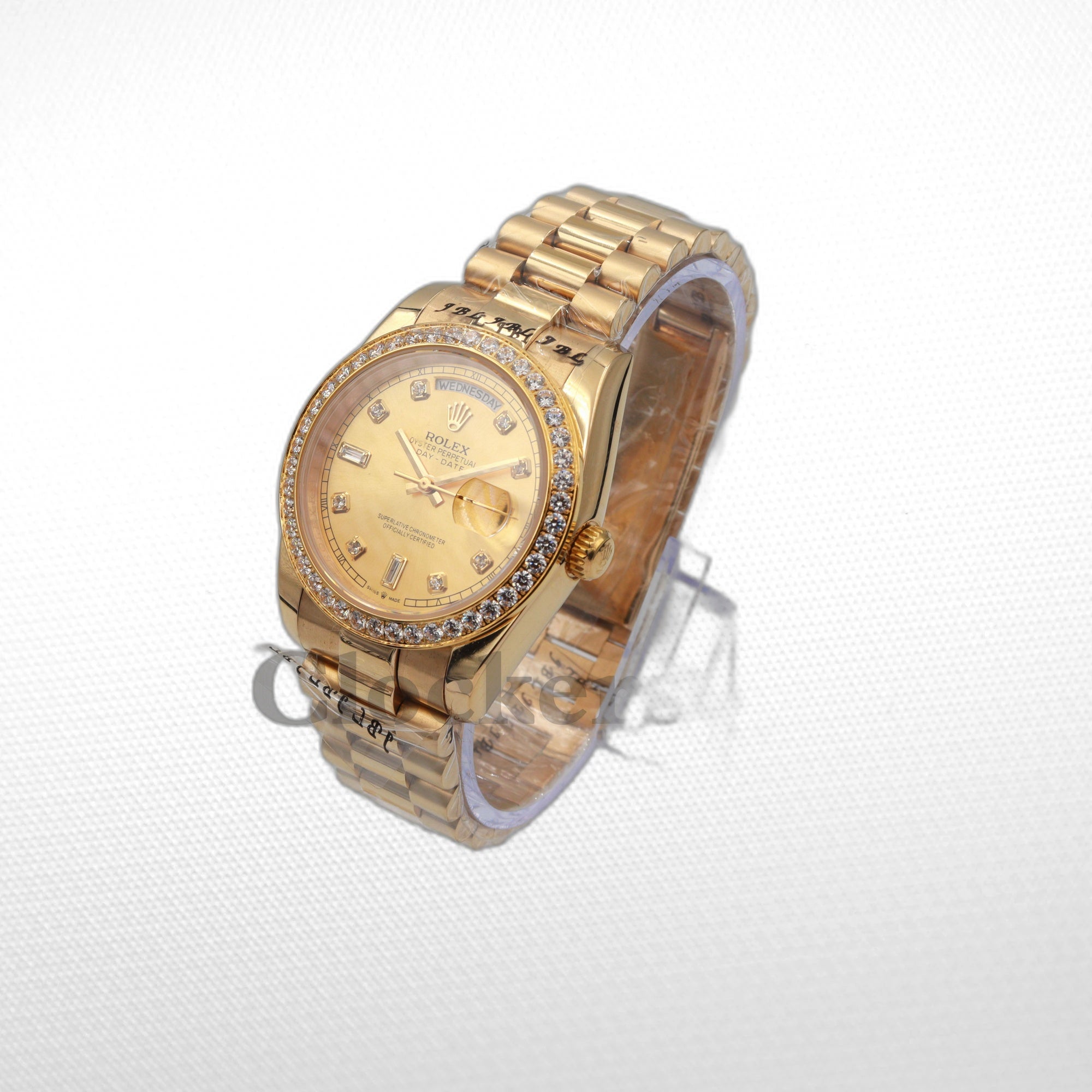 DAYDATE 36MM YELLOW GOLD GOLD DIAL DIAMONDS MARKERS