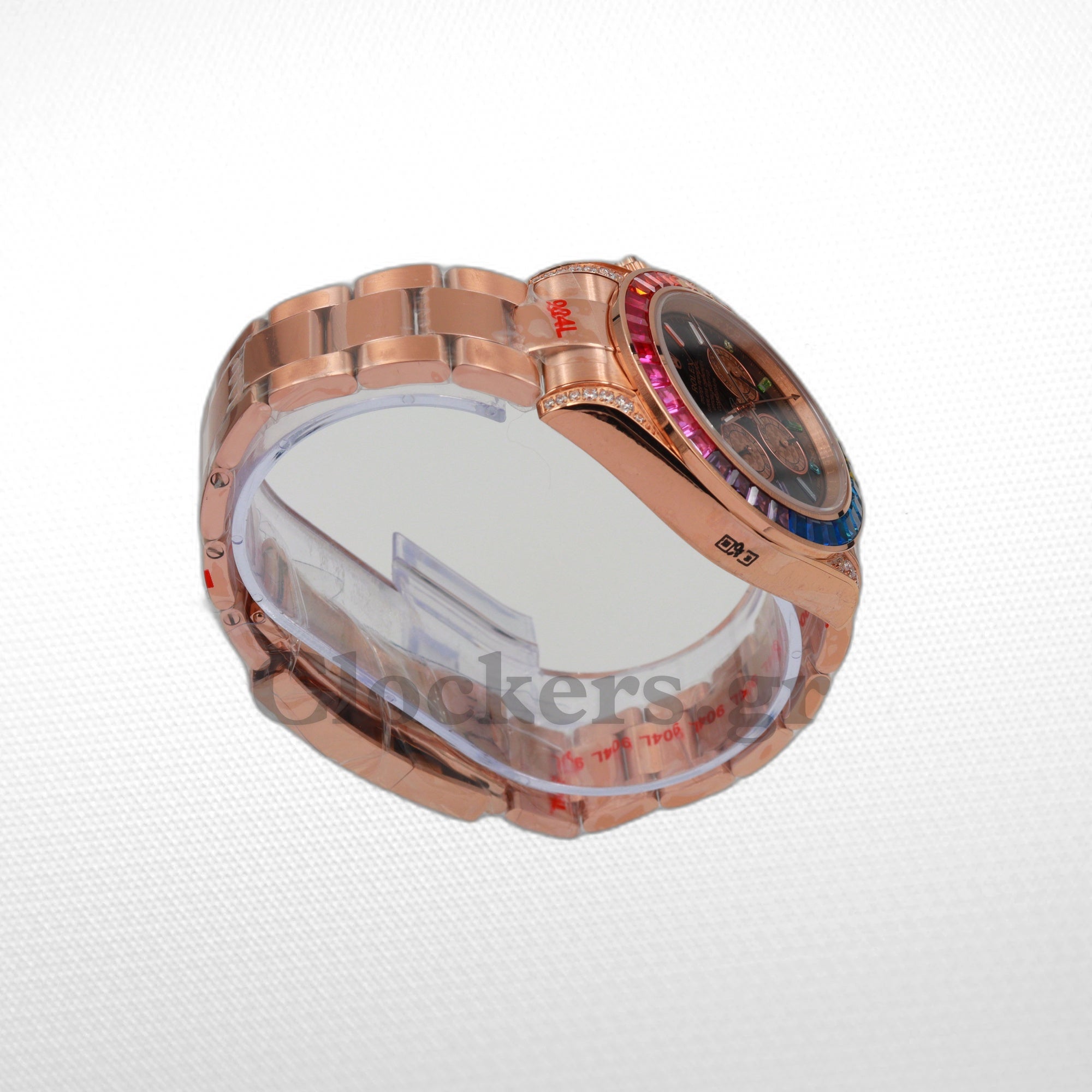 DAYT0NA COSM0GRAPH BLACK DIAL ROSE GOLD RAINBOW 40MM