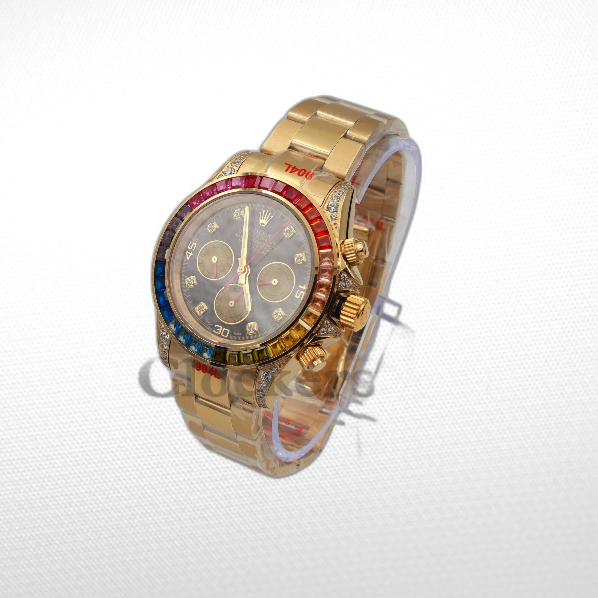 C0SMOGRAPH DAYT0NA BLACK DIAL  GOLD RAINBOW 40MM