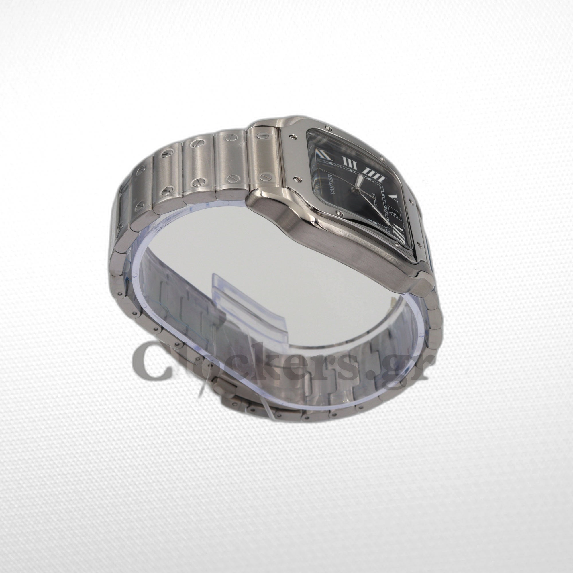 CARTIER SANTOS DE CARTIER LARGE STEEL & ADLC GREY DIAL MEN'S AUTOMATIC