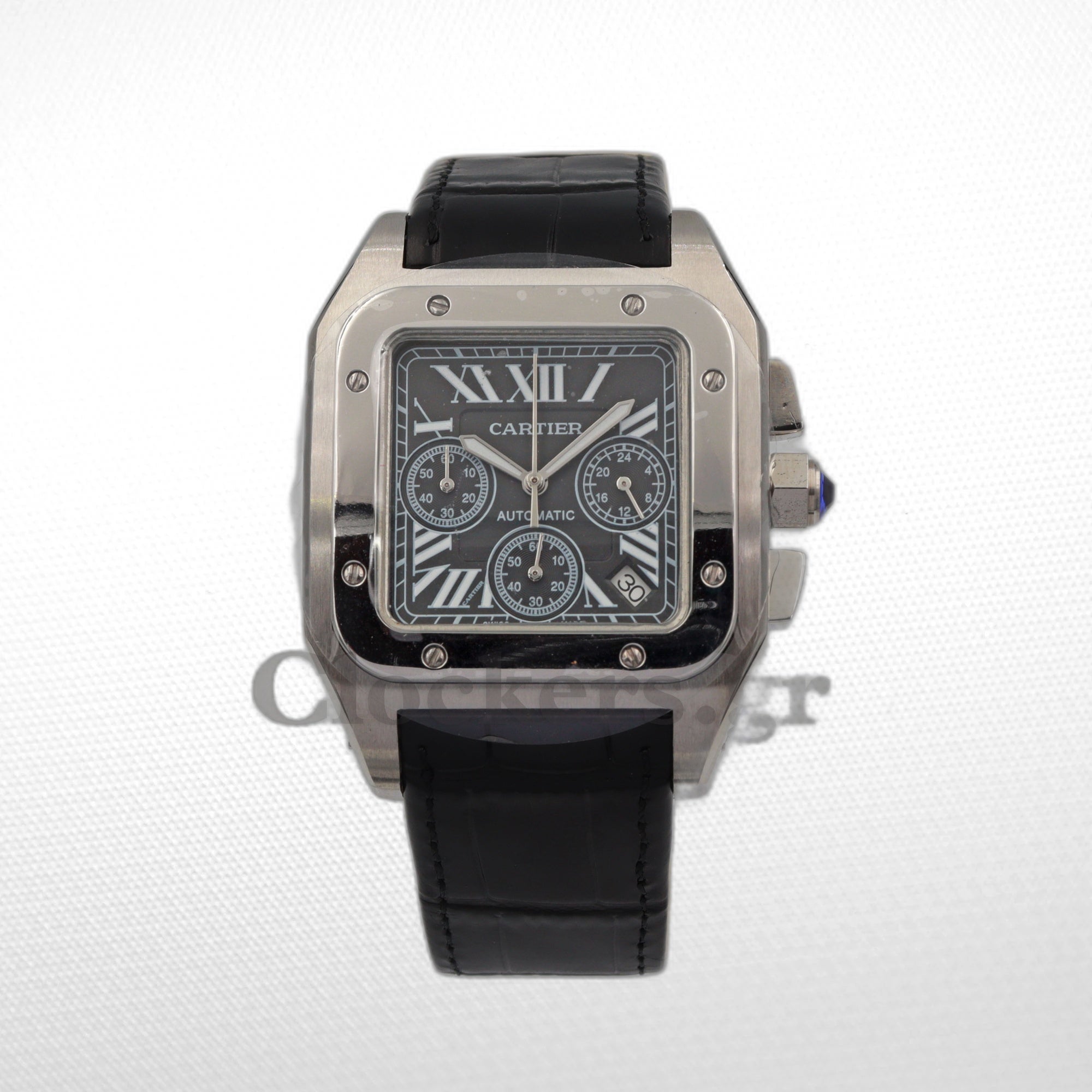 SANTOS 100 STEEL AUTOMATIC CHRONOGRAPH LARGE MEN'S WATCH