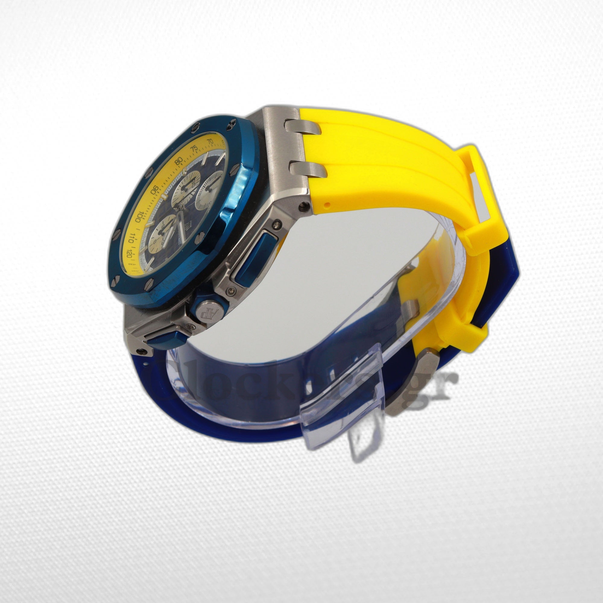 AUDEMARS PIGUET ROYAL OAK OFFSHORE  STEEL BLUE/YELLOW DIAL