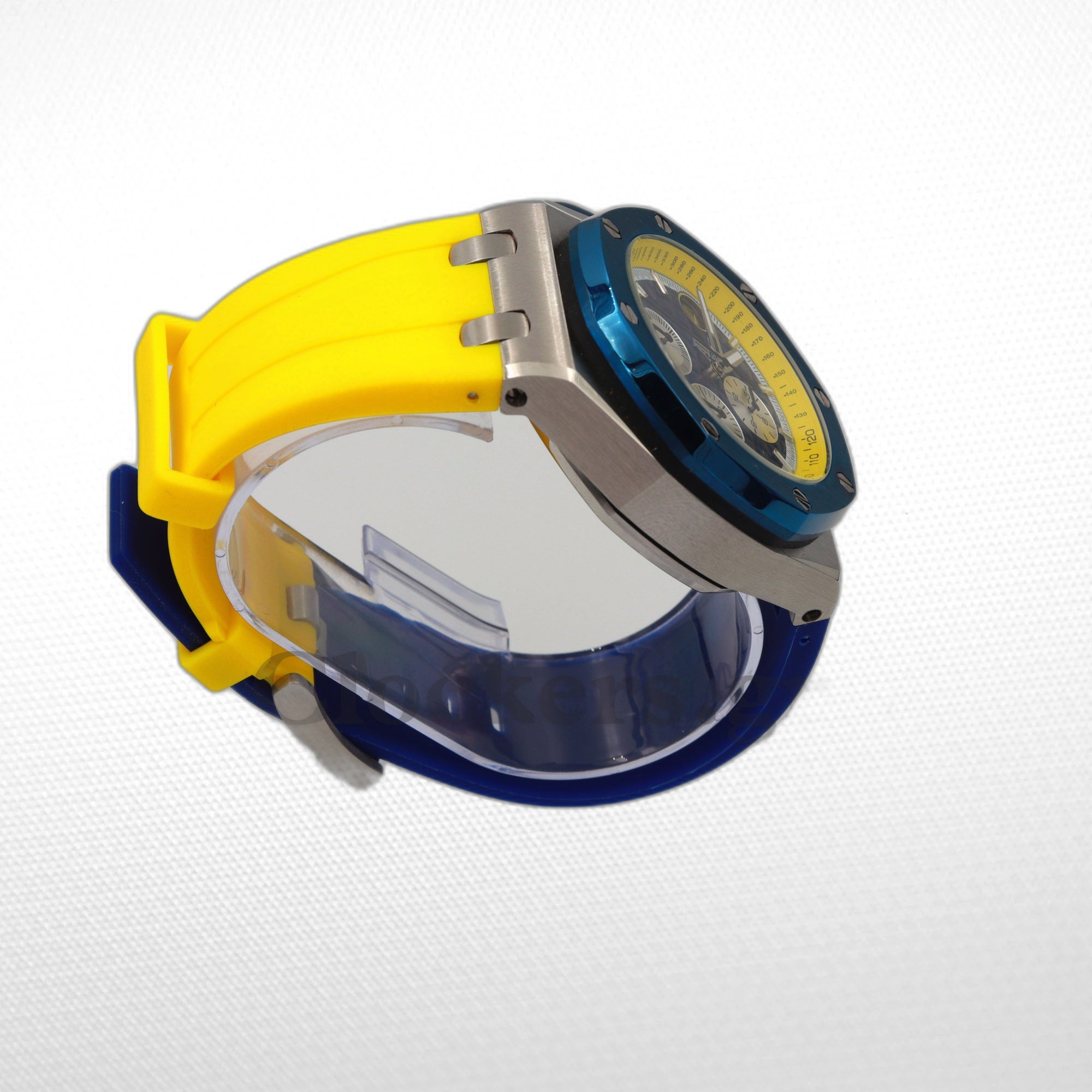 AUDEMARS PIGUET ROYAL OAK OFFSHORE  STEEL BLUE/YELLOW DIAL