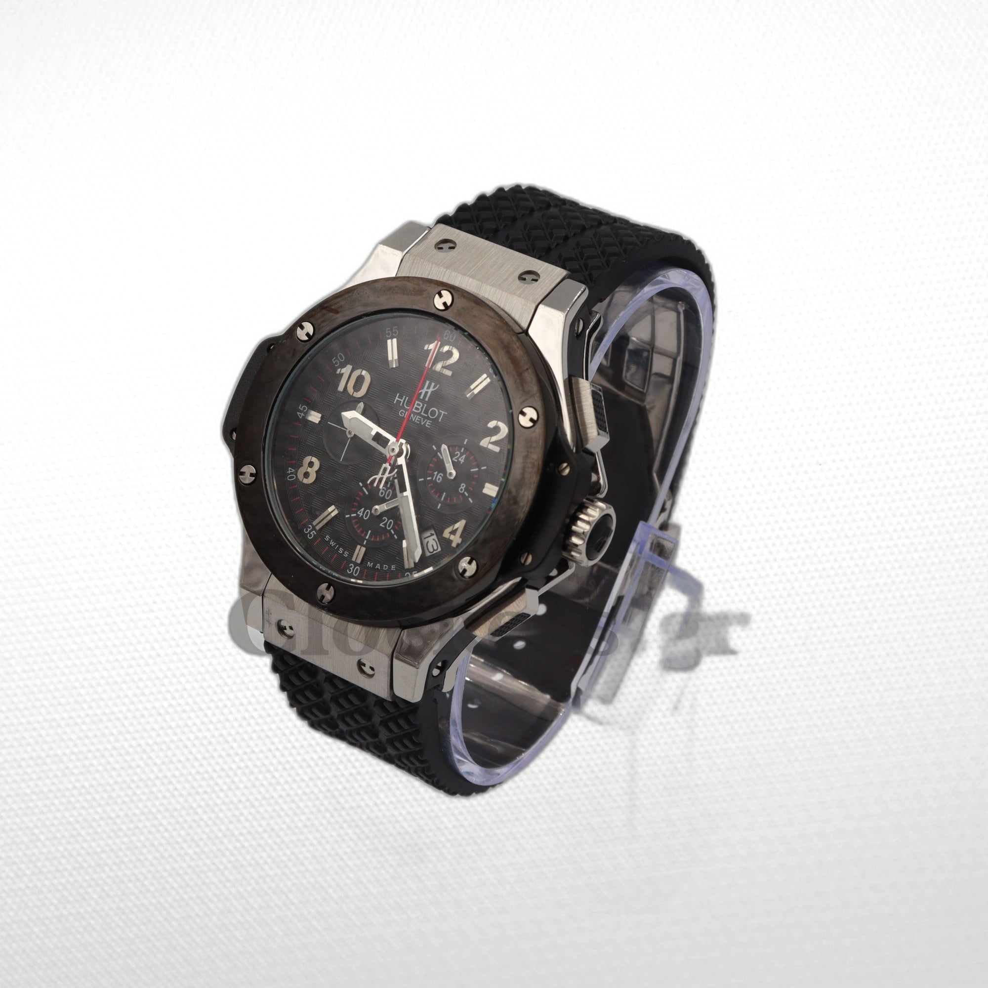 HUBLOT BIG BANG BLACK DIAL BLACK CASE BLACK RUBBER BRACELET