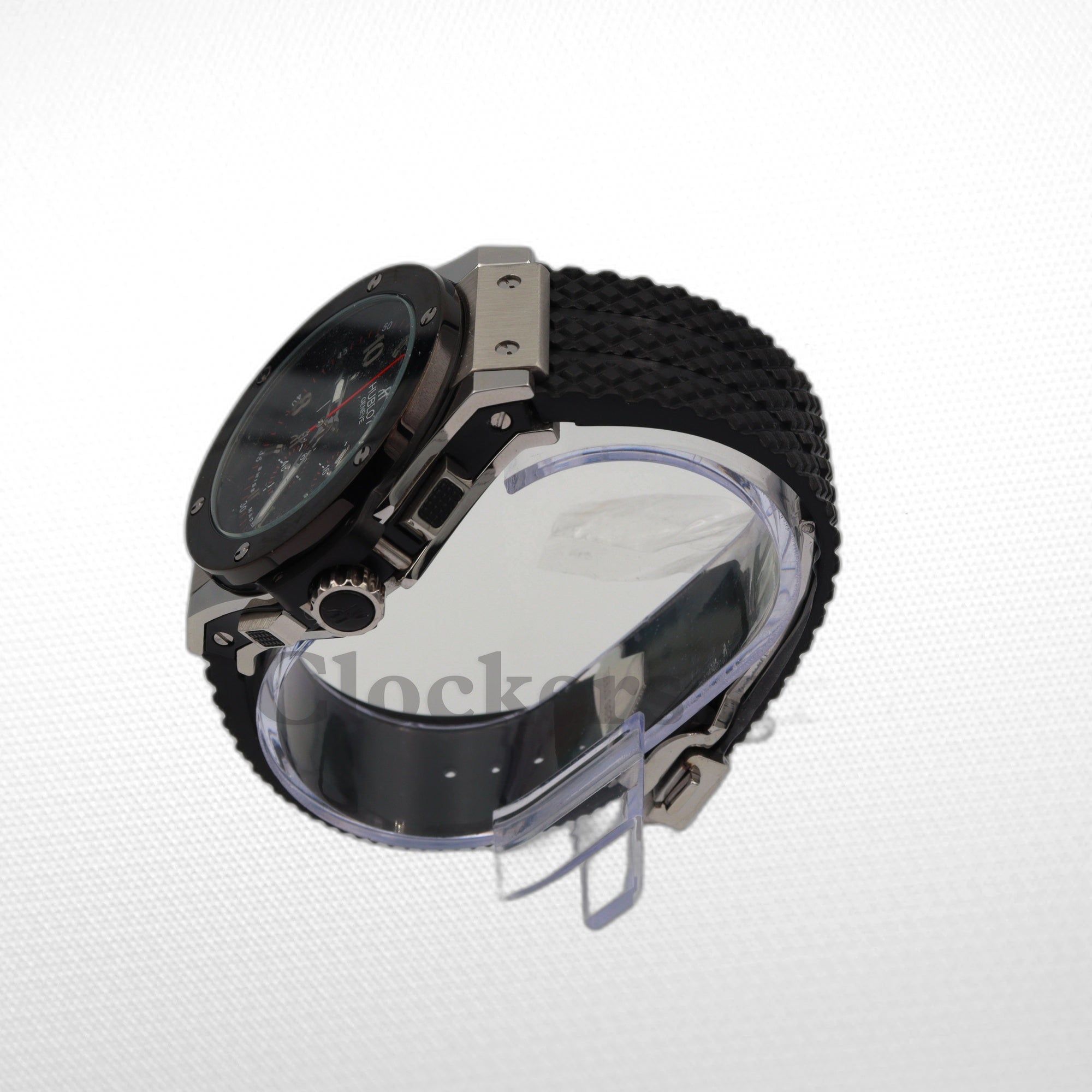 HUBLOT BIG BANG BLACK DIAL BLACK CASE BLACK RUBBER BRACELET