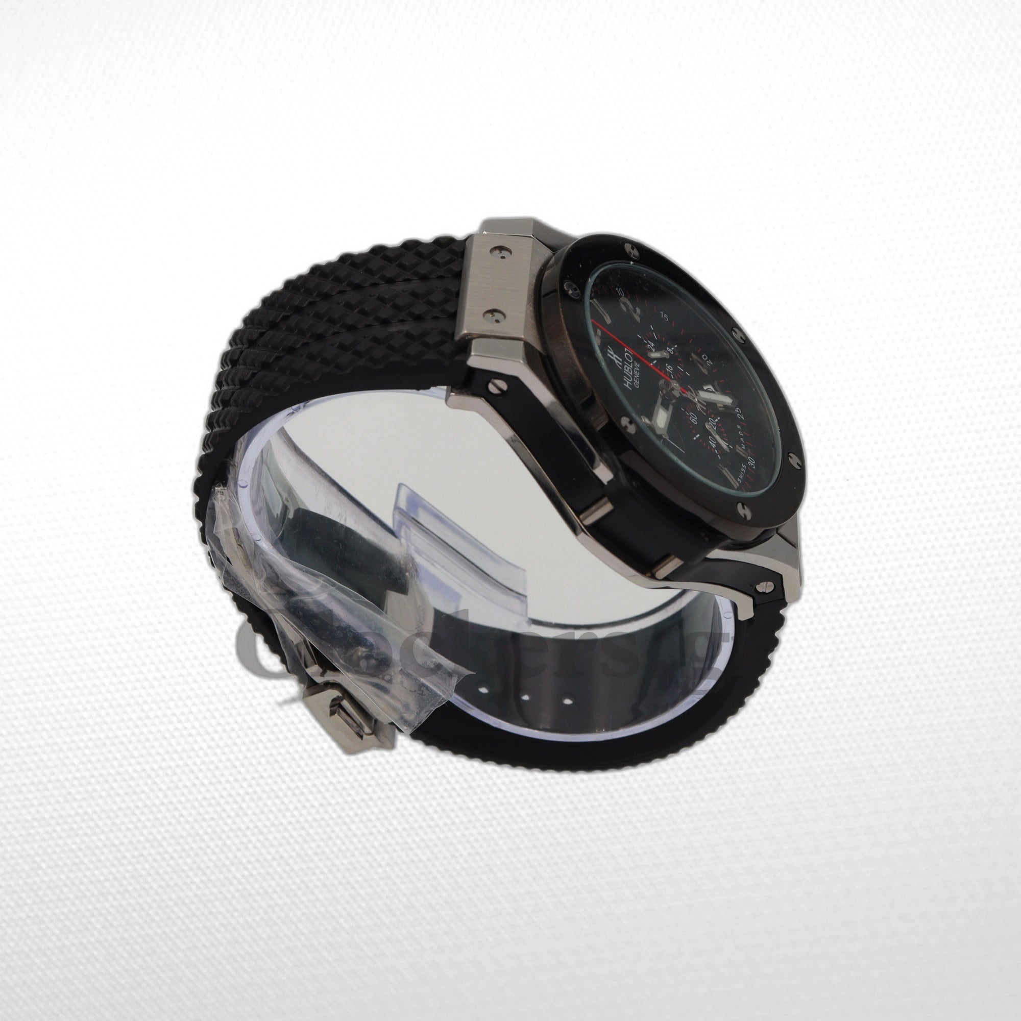 HUBLOT BIG BANG BLACK DIAL BLACK CASE BLACK RUBBER BRACELET