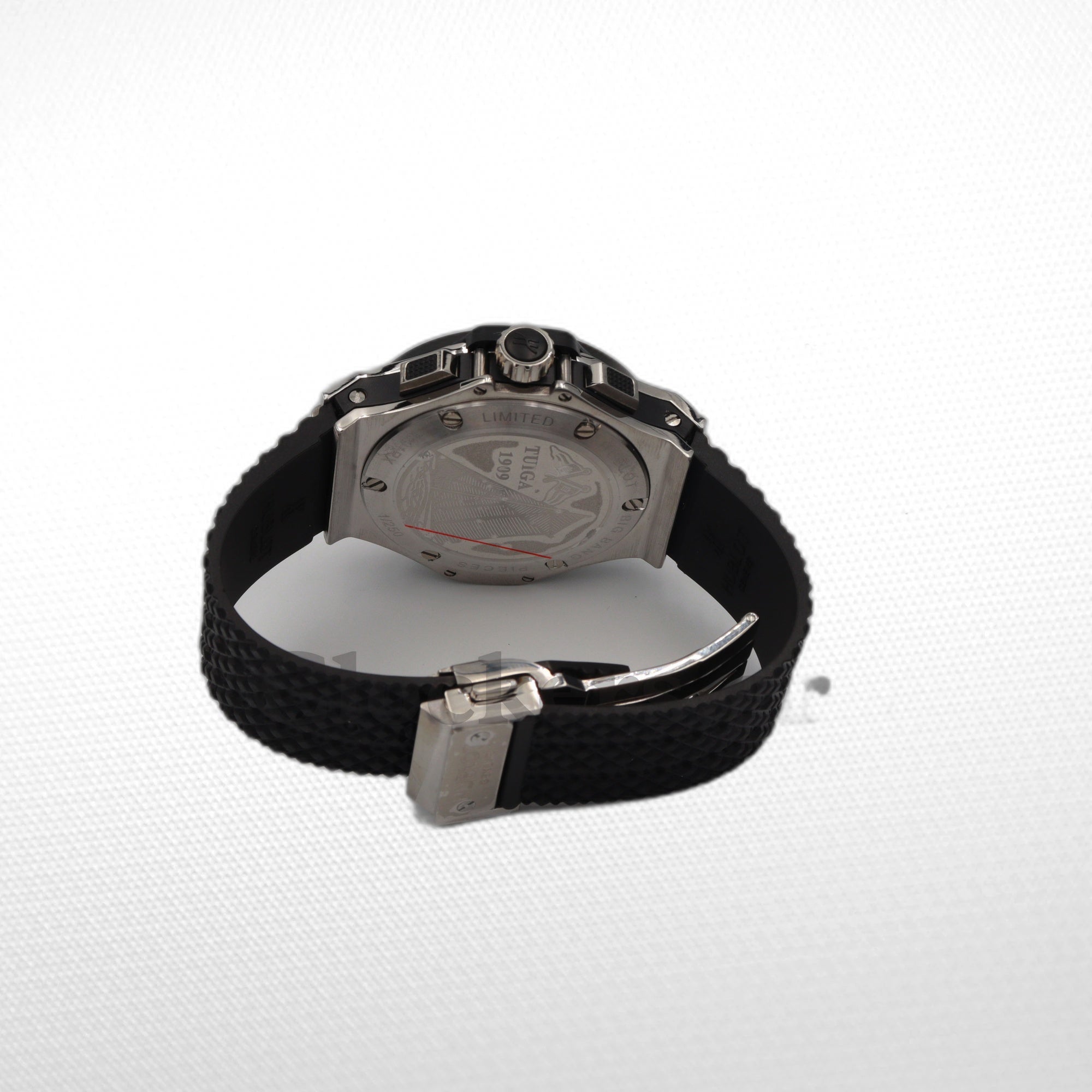 HUBLOT BIG BANG BLACK DIAL BLACK CASE BLACK RUBBER BRACELET