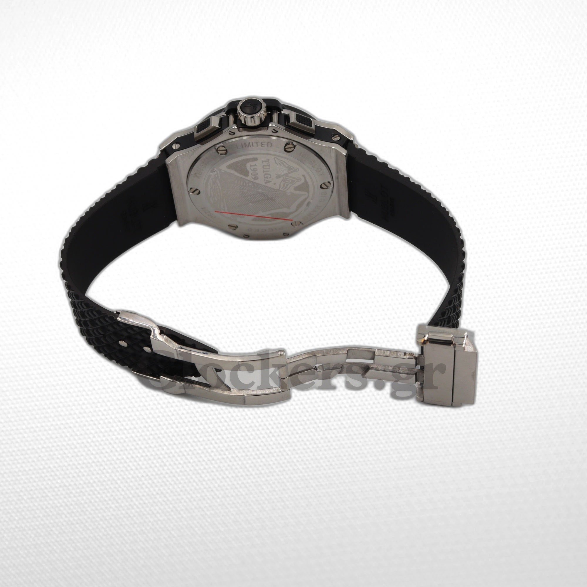 HUBLOT BIG BANG BLACK DIAL BLACK CASE BLACK RUBBER BRACELET