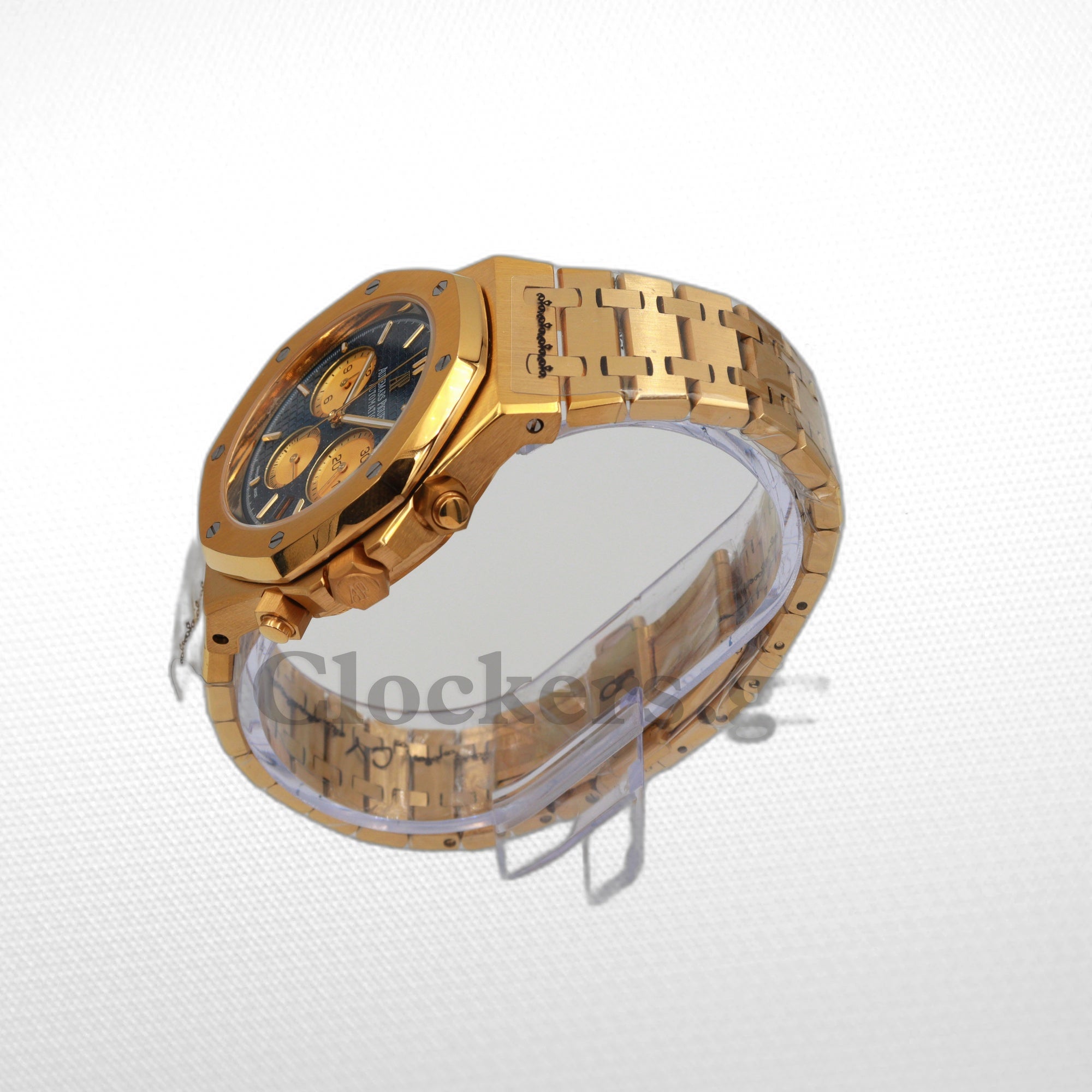AUDEMARS PIGUET ROYAL OAK CHRONOGRAPH 41MM YELLOW GOLD BLUE DIAL