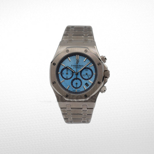 AUDEMARS PIGUET ROYAL OAK CHRONOGRAPH WHITE GOLD ICE BLUE
