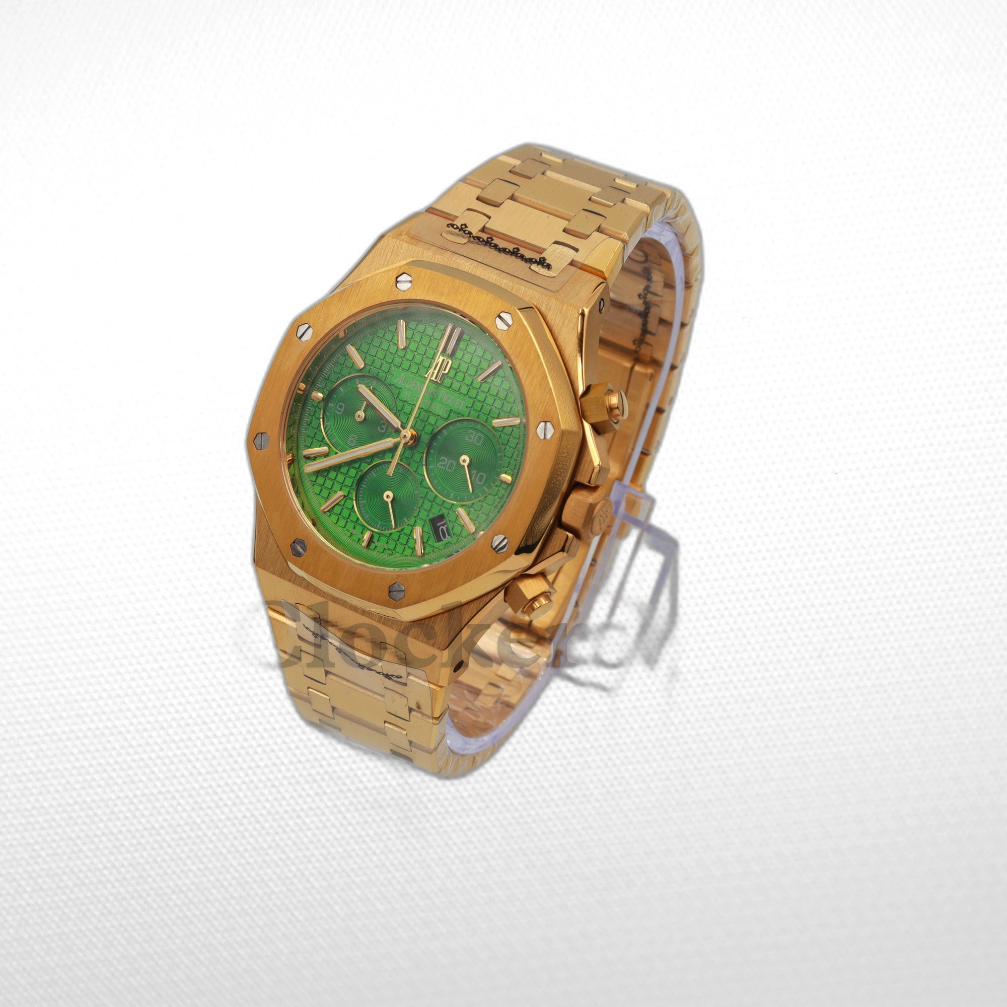 AUDEMARS PIGUET ROYAL OAK CHRONOGRAPH 41MM YELLOW GOLD GREEN DIAL
