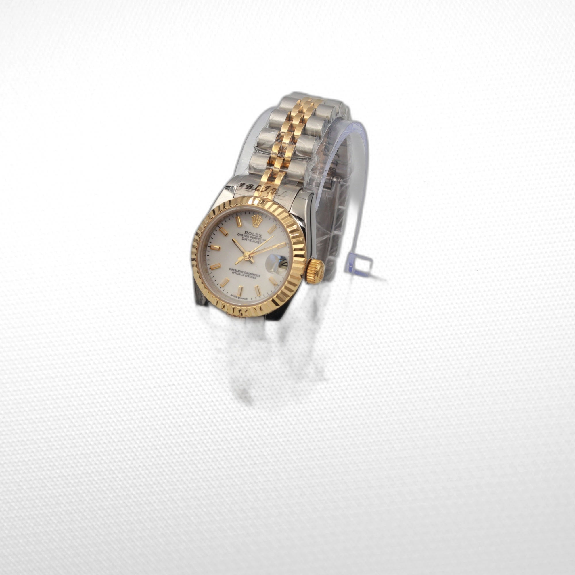 LADY DATEJUST CHAMPAGNE 28MM DIAL STEEL AND 18K YELLOW GOLD 2-TONE WATCH