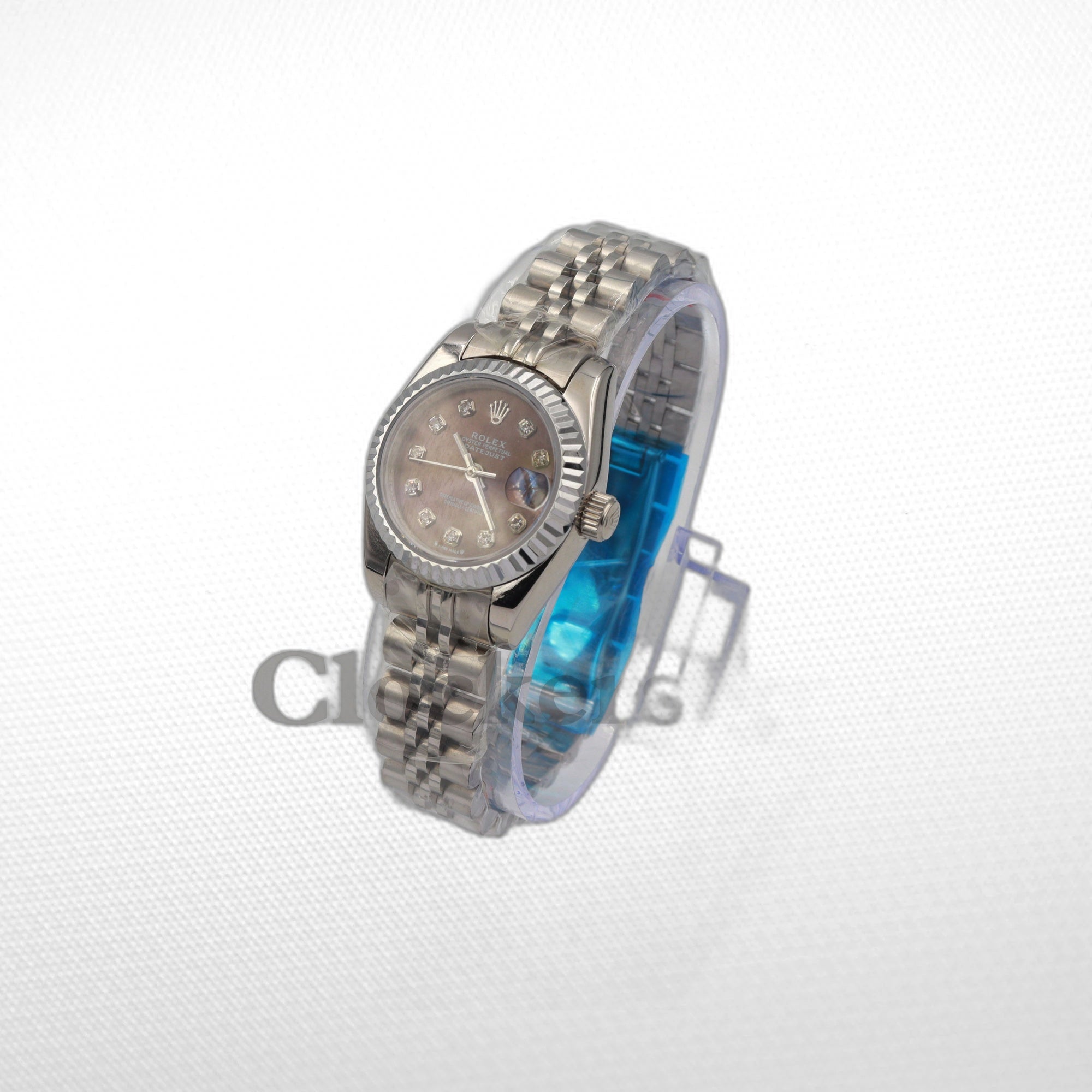 DATEJUST 28MM SS SILVER JUBILEE BROWN DIAL DIAMONDS MARKERS