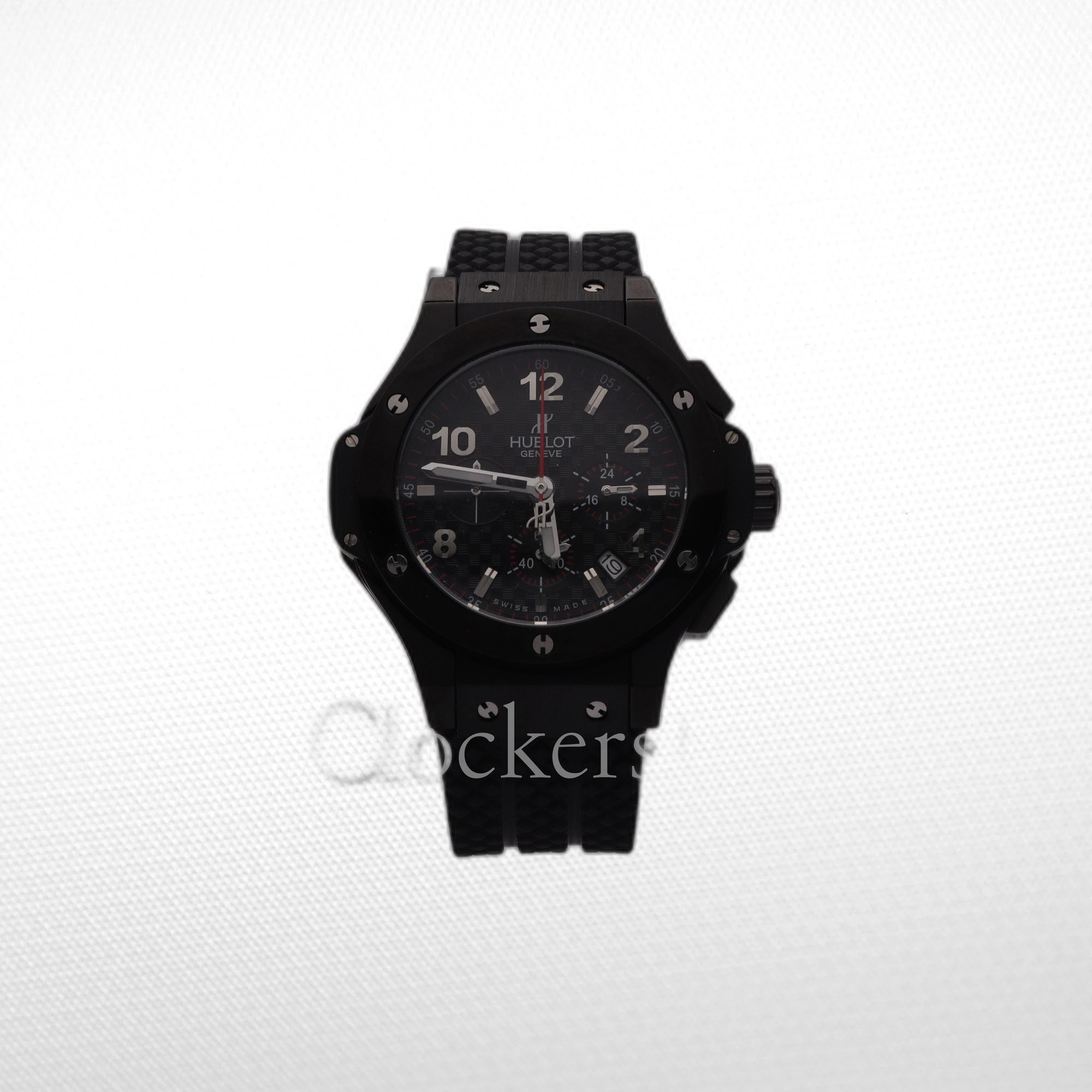 HUBLOT BIG BANG BLACK DIAL BLACK CASE BLACK RUBBER BRACELET