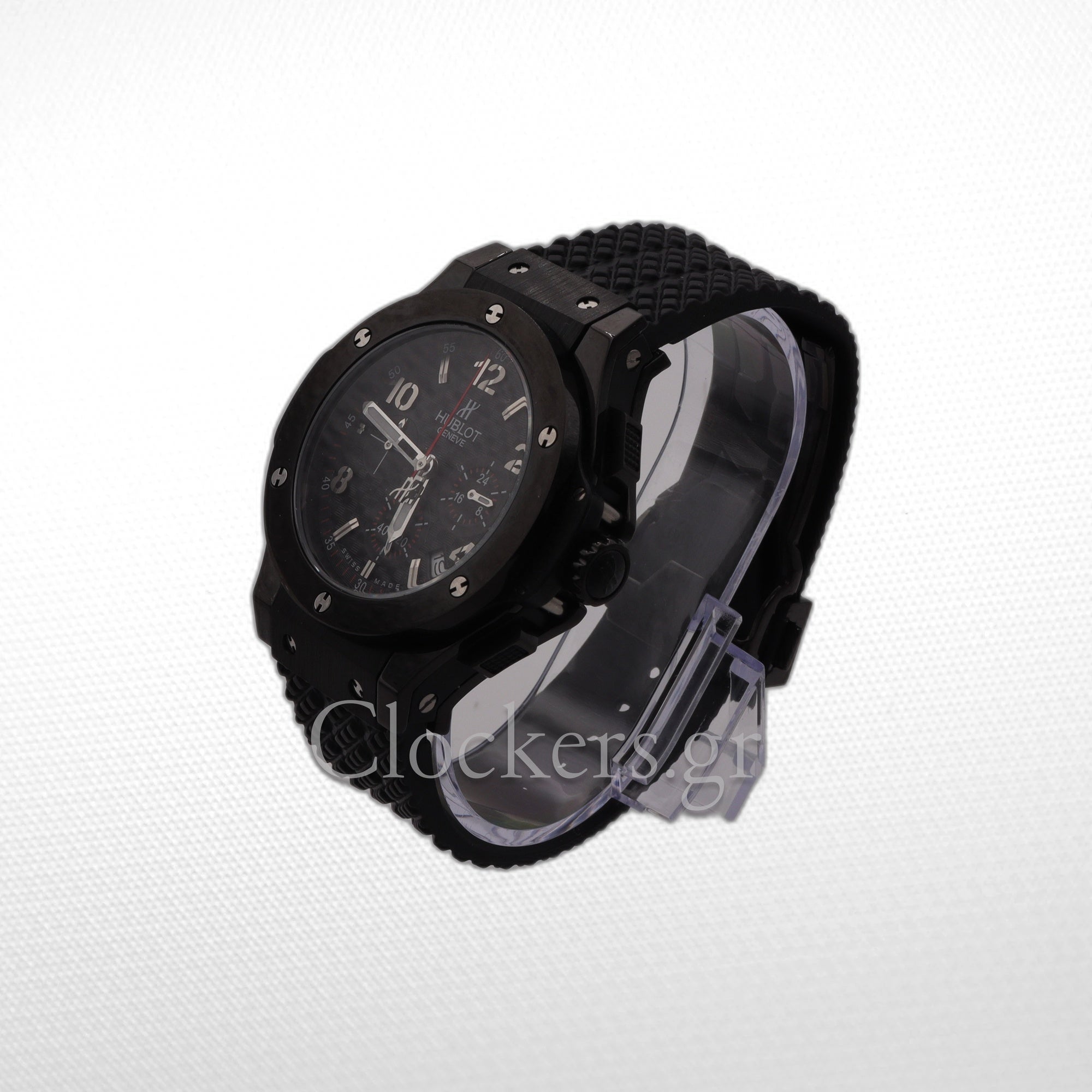 HUBLOT BIG BANG BLACK DIAL BLACK CASE BLACK RUBBER BRACELET