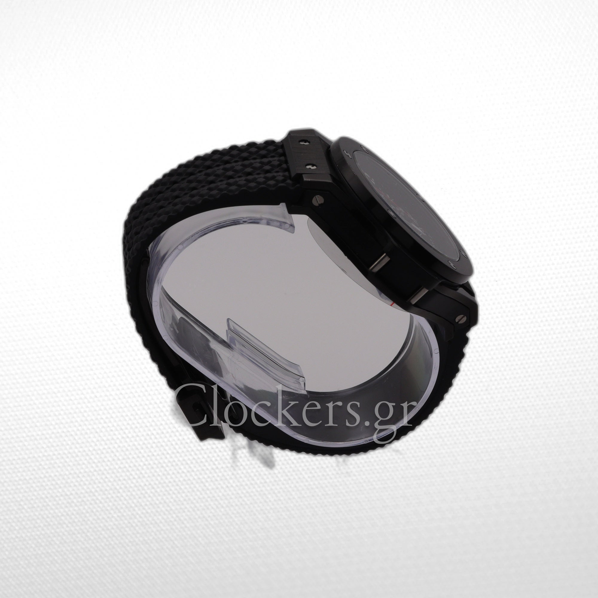 HUBLOT BIG BANG BLACK DIAL BLACK CASE BLACK RUBBER BRACELET