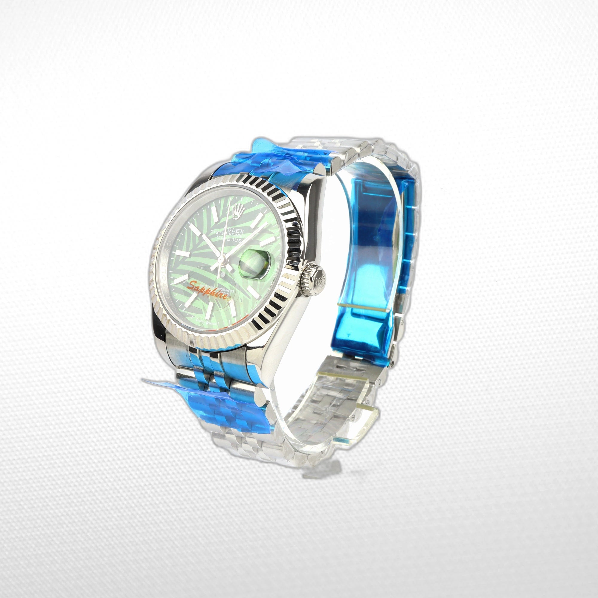 DATEJUST 36MM SS WHITE GOLD JUBILEE GREEN DIAL STICKS MARKERS 2022 CLONE