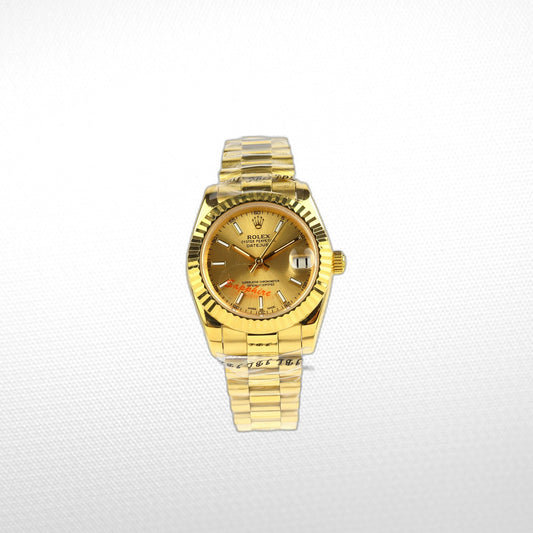 DATEJUST 31MM 18K GOLD PRESIDENT BRACELET GOLD DIAL CLONE