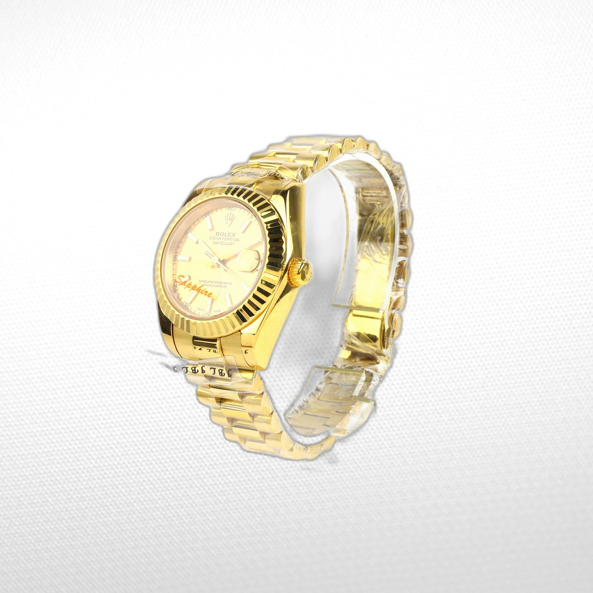 DATEJUST 31MM 18K GOLD PRESIDENT BRACELET GOLD DIAL CLONE