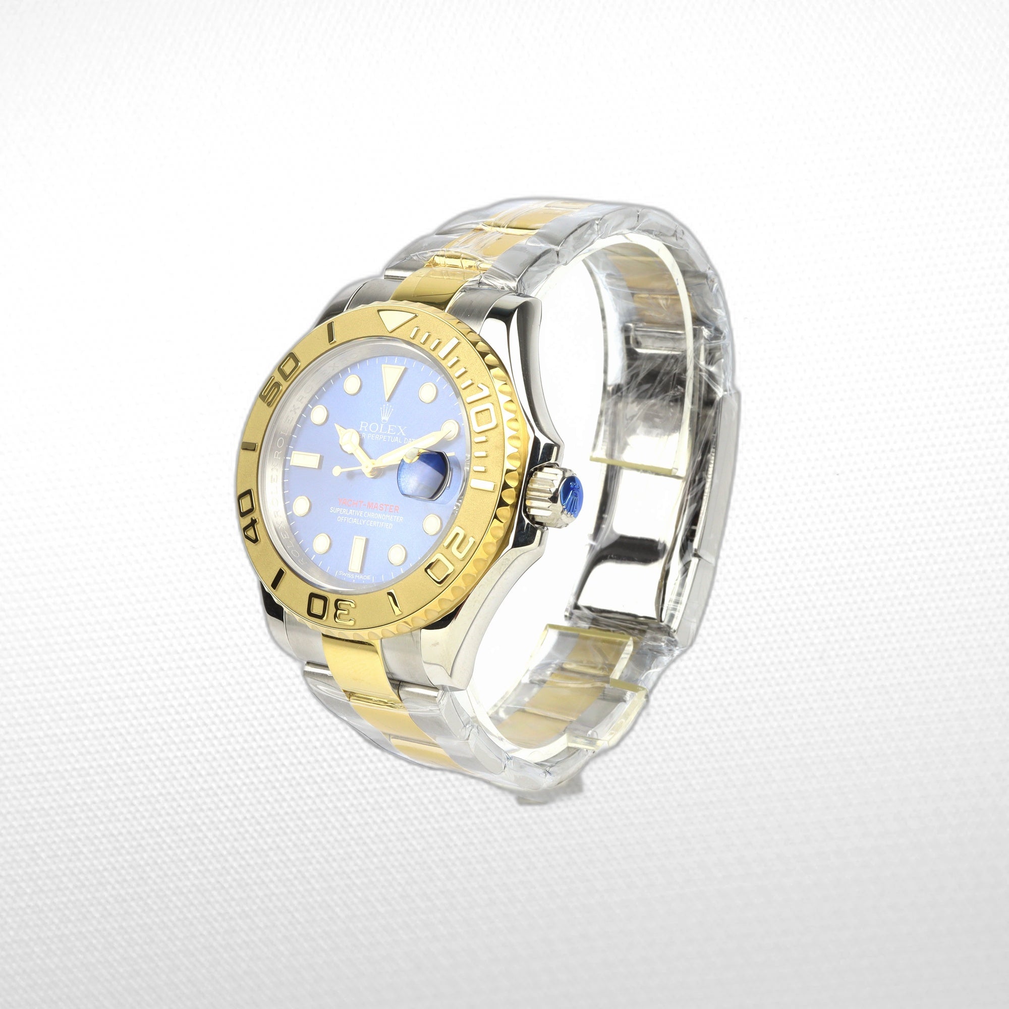 YACHT-MASTER 40MM STEEL YELLOW GOLD BLUE DIAL MENS CLONE