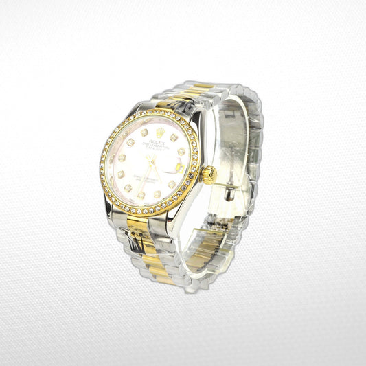 DATEJUST 36MM 2-TONE GOLD JUBILEE PINK DIAL DIAMONDS MARKERS QUALITY 2A