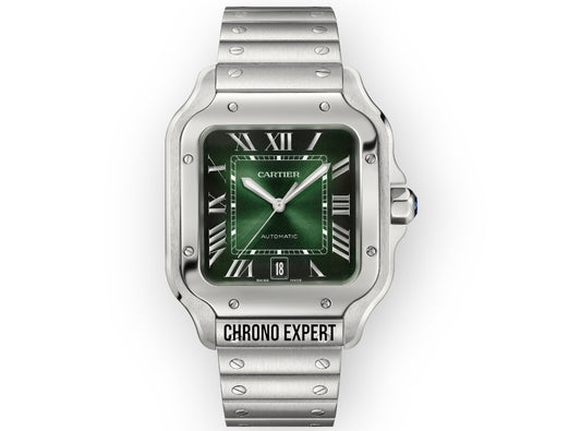 Santos De Cartier With A New Shiny Green Dial