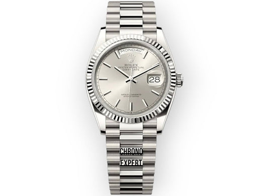Day-Date 36 White Gold 128239 Silver Index President