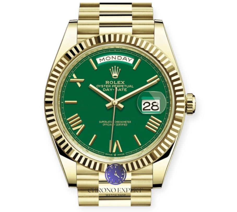 Day Date  Gold Green Dial
