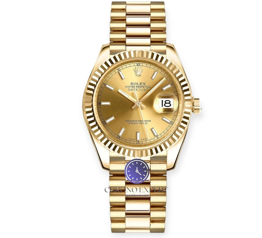 Date Just gold gold Dial