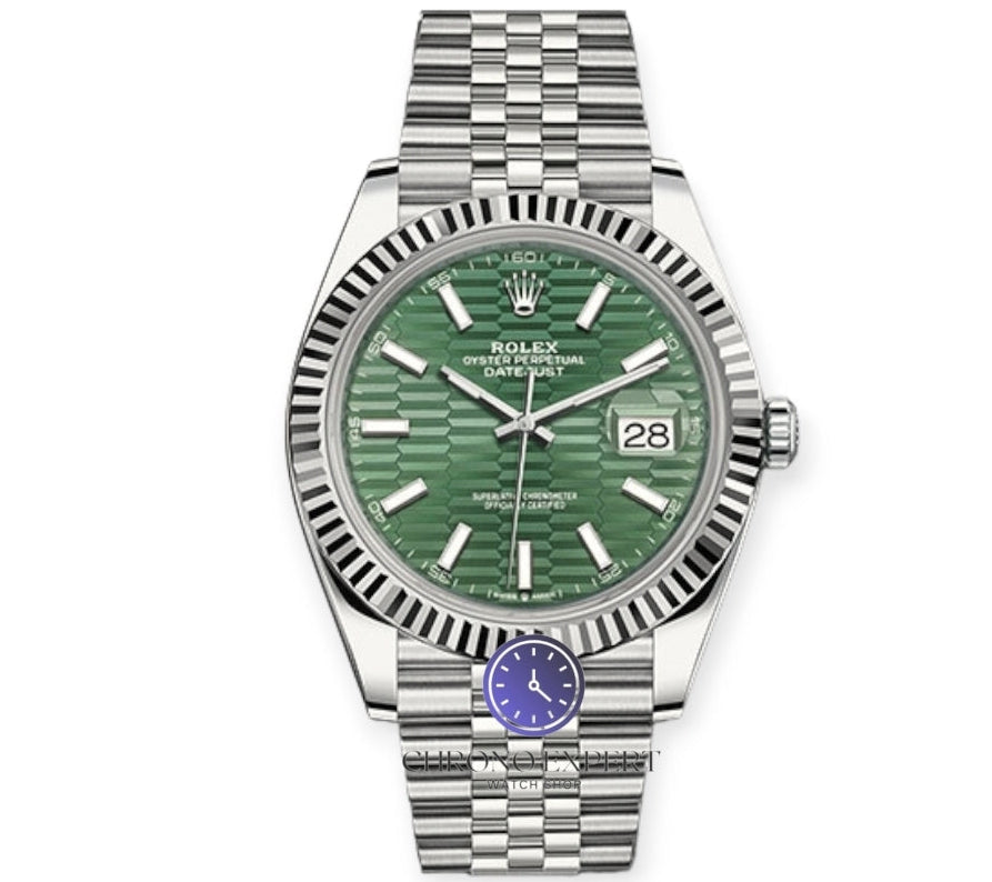 Datejust  Mint Green Fluted Motif Dial
