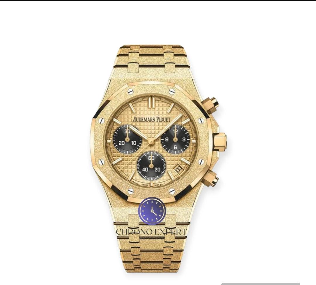 Royal Oak Chronograph Frosted Yellow Gold