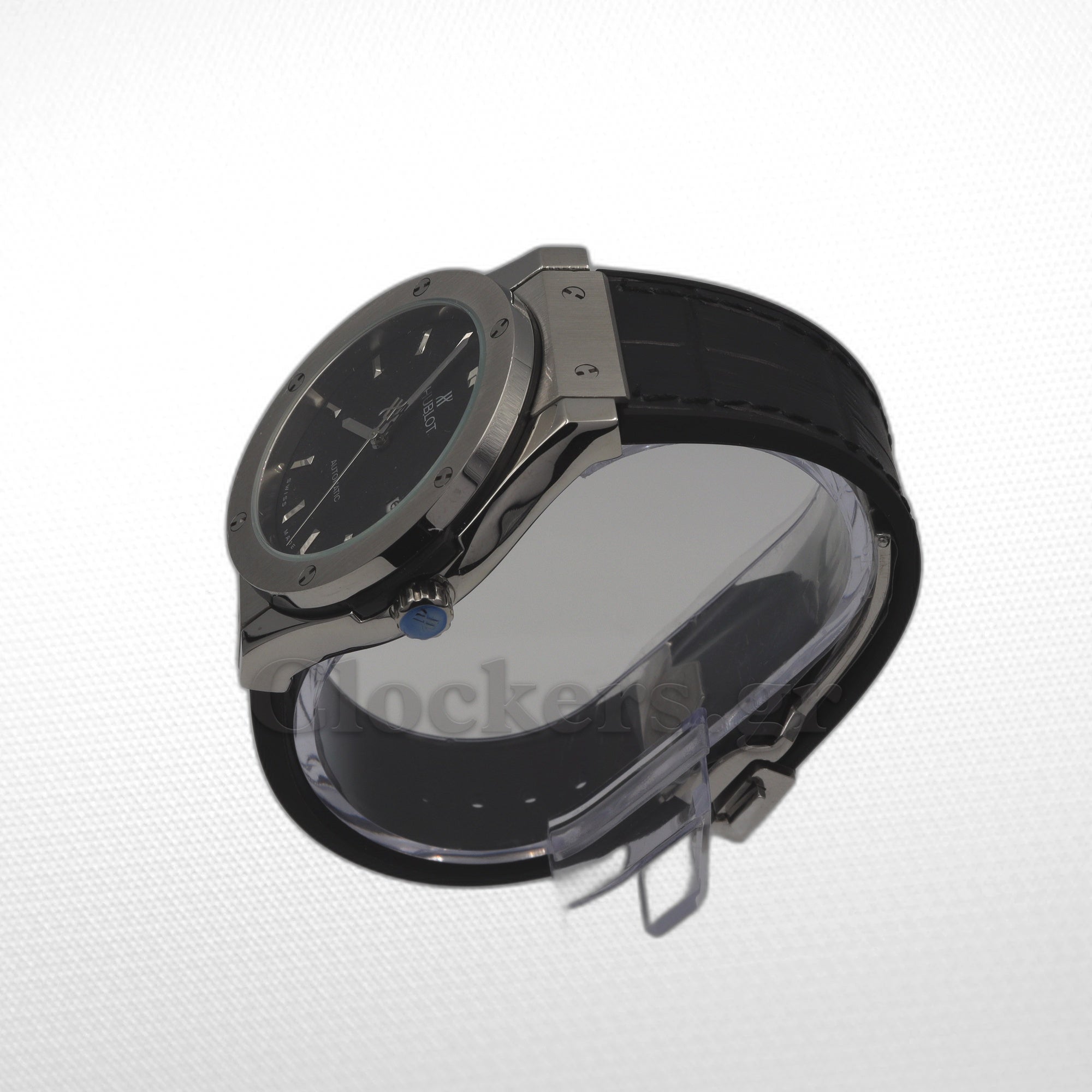HUBLOT CLASSIC FUSION KING  WATCH - 42 MM - BLACK DIAL - SS BLACK RUBBER AND LEATHER STRAP