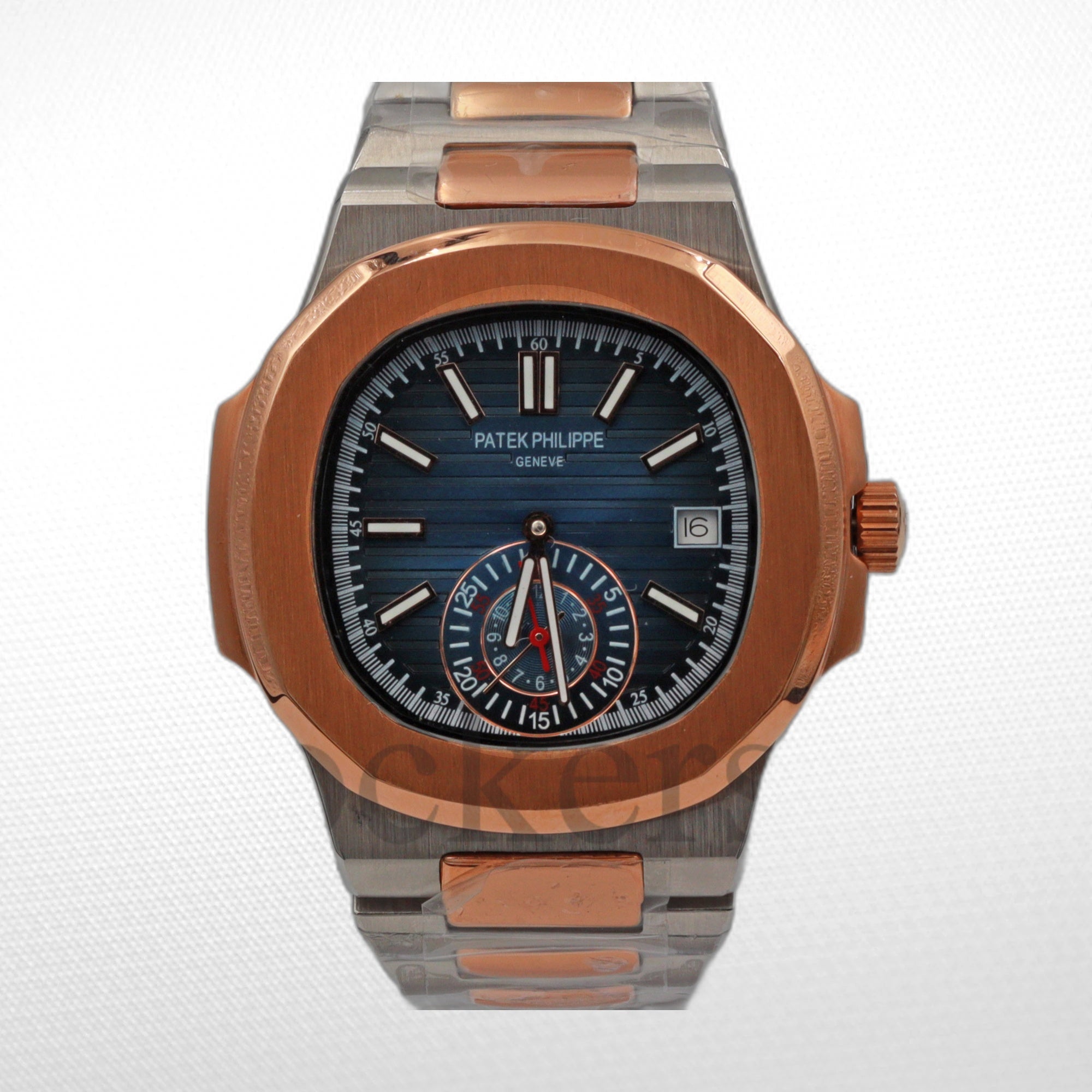 PATEK PHILIPPE NAUTILUS 2-TONE BLUE DIAL BRACELET