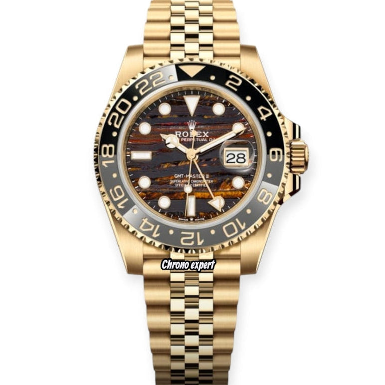 GMT-Master II Yellow Gold Jubilee Tiger Iron Dial