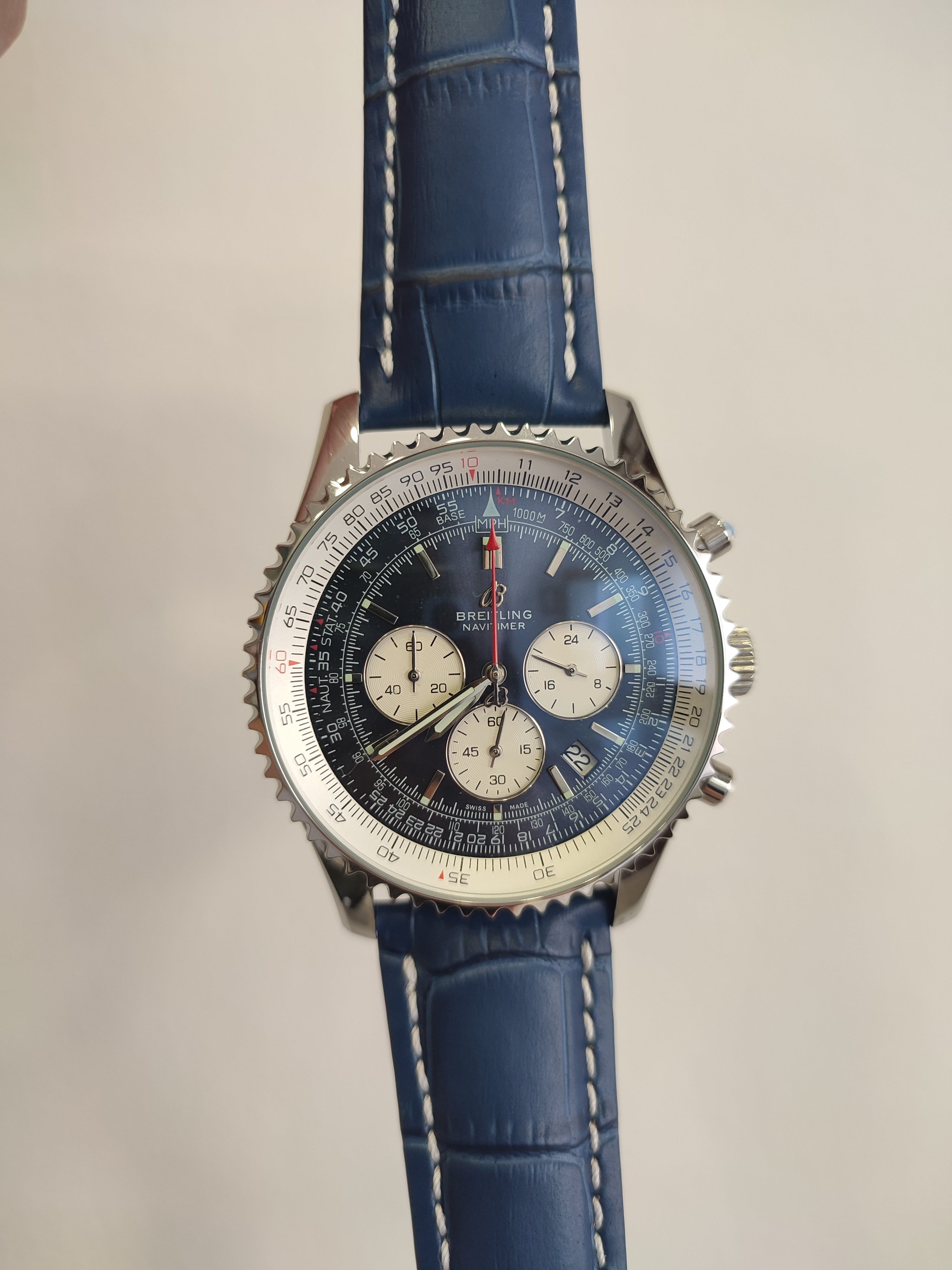 Navitimer blue dial