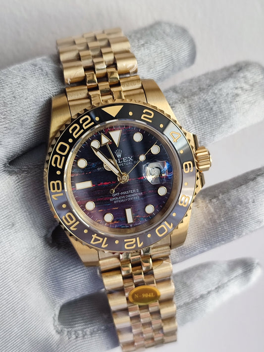 GMT-Master II Yellow Gold Jubilee Tiger Iron Dial