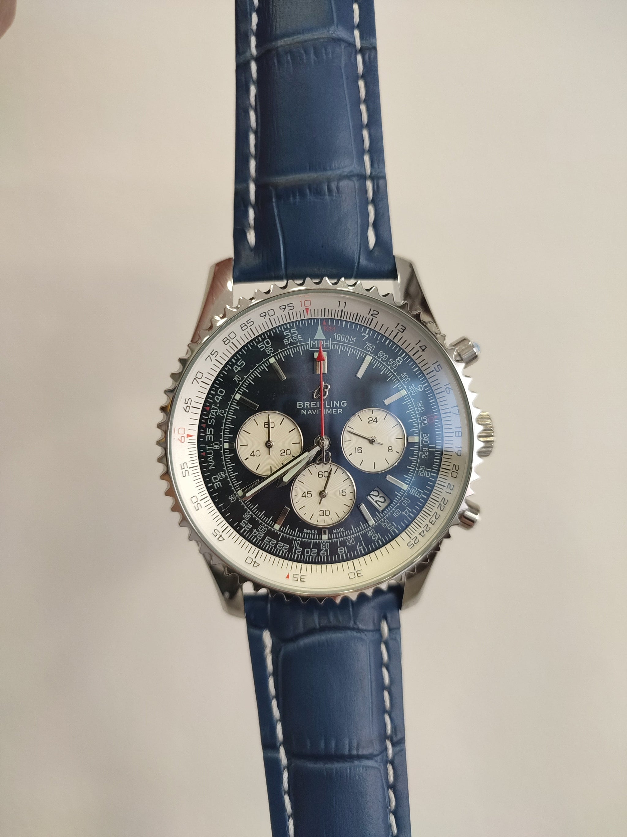 Navitimer blue dial