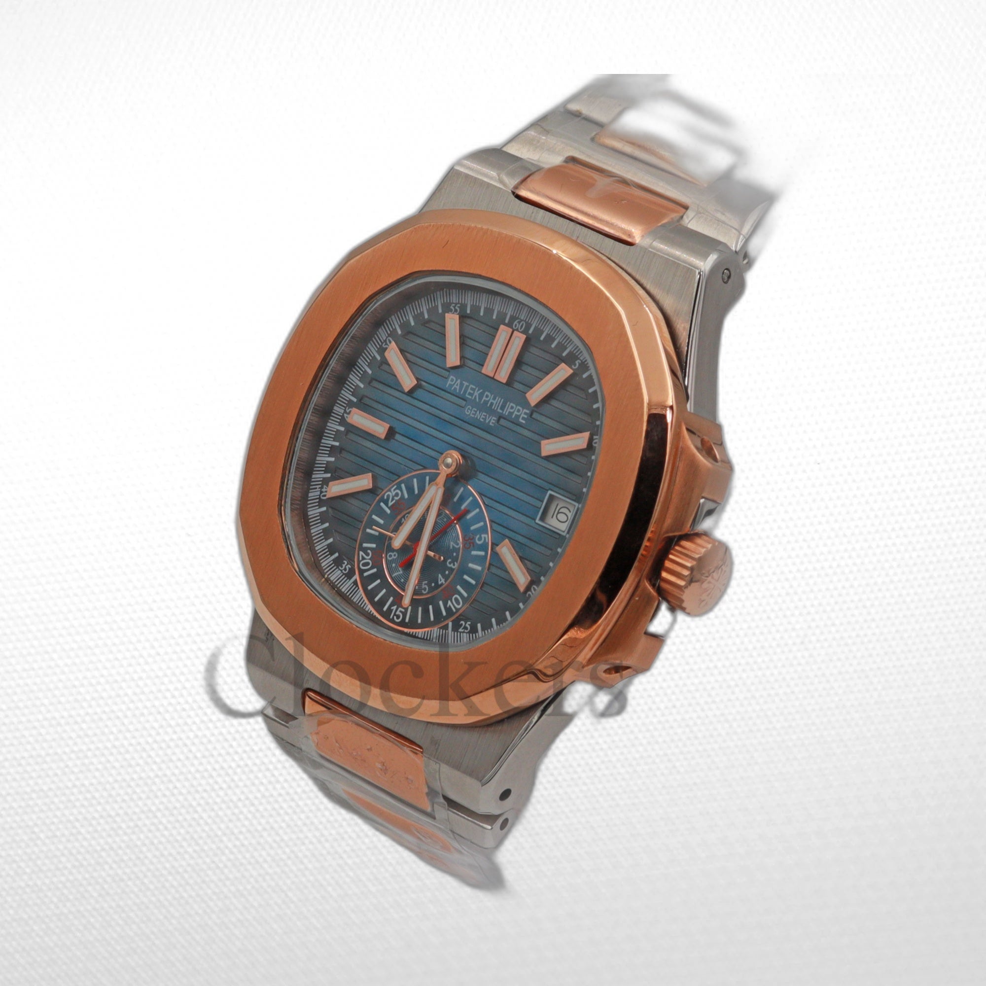 PATEK PHILIPPE NAUTILUS 2-TONE BLUE DIAL BRACELET