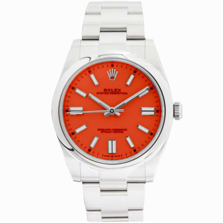 Oyster perpetual coral red dial
