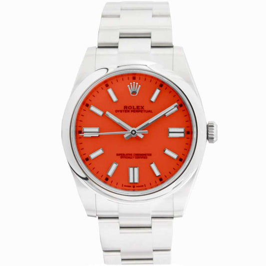 Oyster perpetual coral red dial
